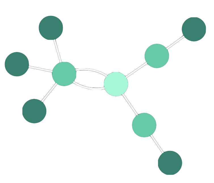 graph showing direct links in an organic layout